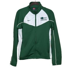Nike Dri Fit Full Zip Track Jacket Dark Green Cheerleading